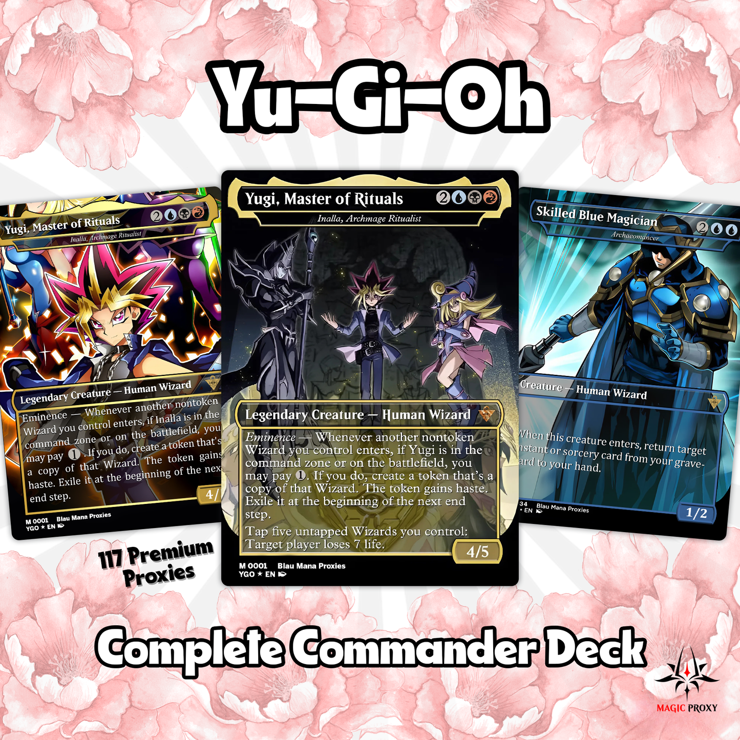 Yu-Gi-Oh MTG EDH Commander Proxy Deck - Dark Magic! - Wizards - 100 Cards, 8 Tokens - Magic - Gathering - Yugioh - Proxies - Orica