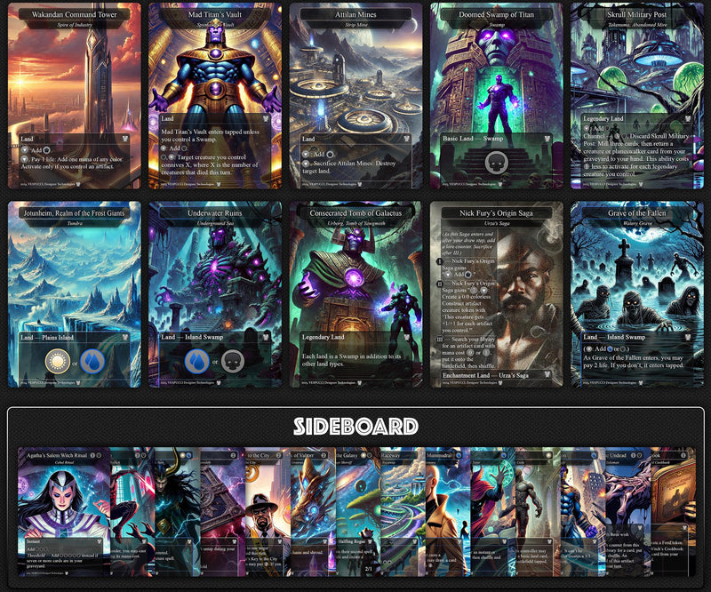H.a.s.h.a.t.o.n. the S.c.a.r.a.b.'s. Fist EDH Deck, 115 Cards, 15 Sideboard, Includes all major characters, T.h.a.n.o.s. and H.i.g.h. .Evolutionary Themed