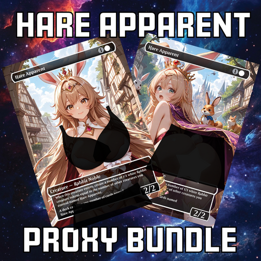 Spicy MTG Proxy Cards - Hare Apparent | SFW or NSFW Art Options | Custom Art Available | Sets of 5, 10, 20, or 35!