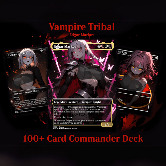 Vampire Tribal Commander Deck Edgar Markov Complete EDH Deck Proxy Deck