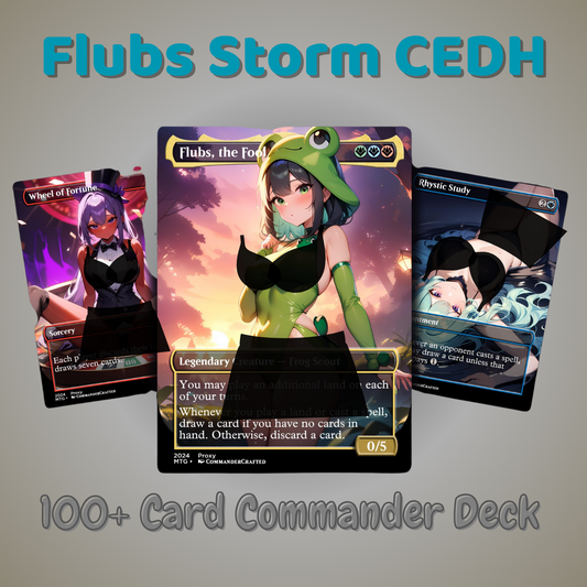 Flubs Commander Deck Flubs, the Fool CEDH Custom MTG Cards, Proxy Cards, Complete EDH Deck, Premium Quality