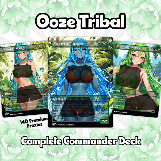 Ooze Tribal / Slime Storm Anime Style Waifu Proxy Commander Deck Special Edition Custom MTG EDH Deck English High Quality Cards