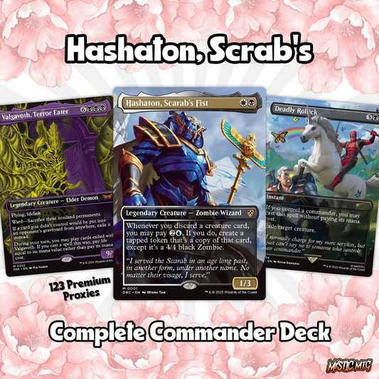 MTG Commander Deck EDH Deck Hashaton, Scrab's Fist 100 Magic Cards Custom Deck Esper Discard Aetherdrift