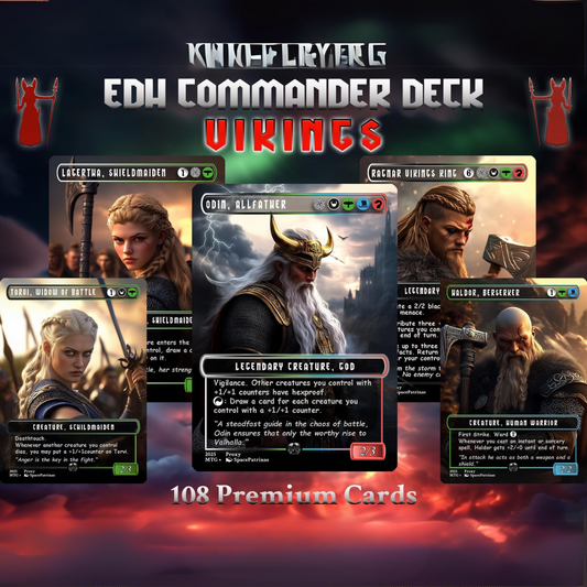 Vikings Commander Deck | 108 Proxy Cards | Viking Deck | TCG Commander Deck | Trading Cards Private Use | Mtg Proxy | DIY Cards | EDH Deck