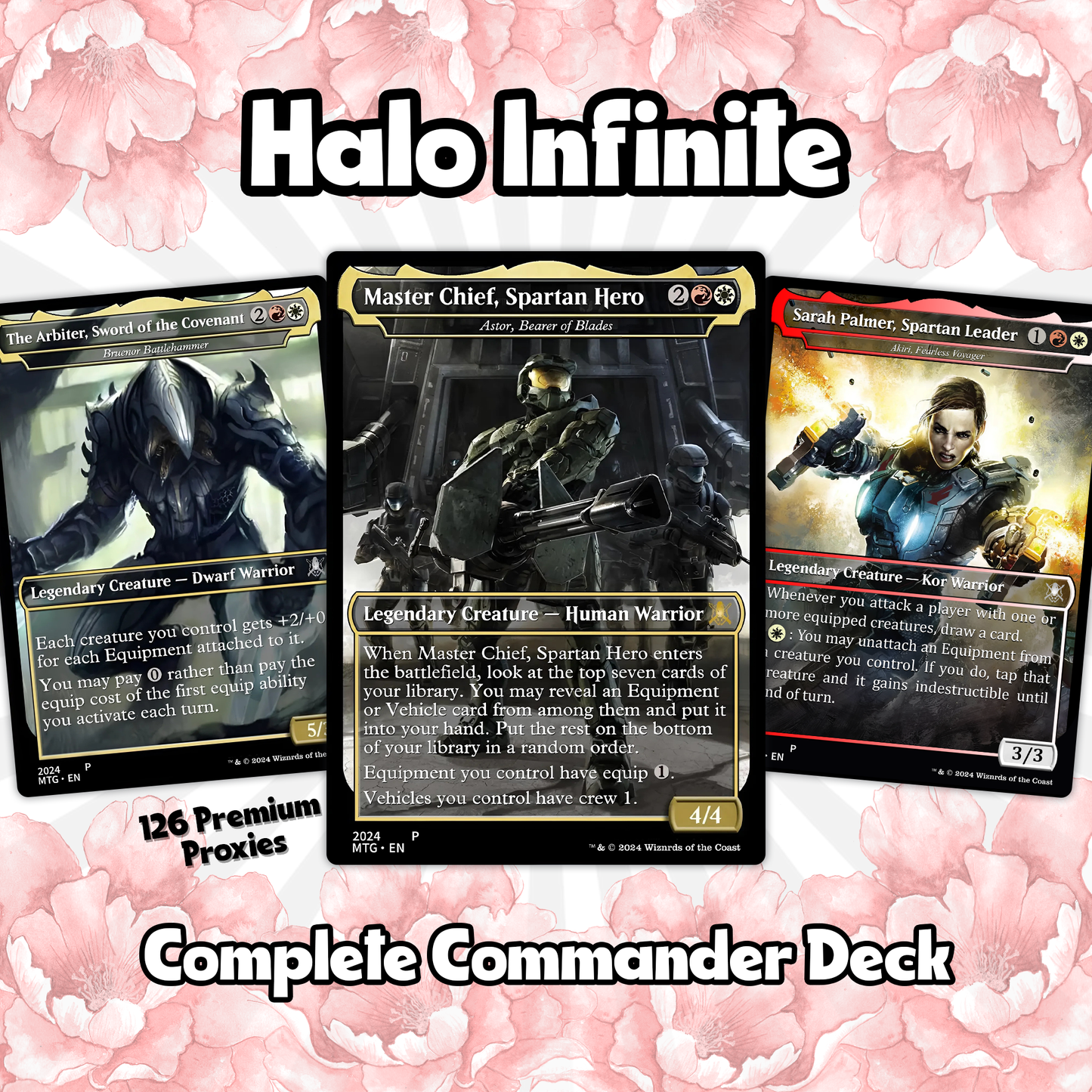 Halo Infinite Commander Deck • Halo Infinite themed Mtg Proxy Deck • H.a.l.o. A.r.m.o.r. • Mtg Deck Box •Proxy Custom Card •MTG Proxy Cards •Edh Deck