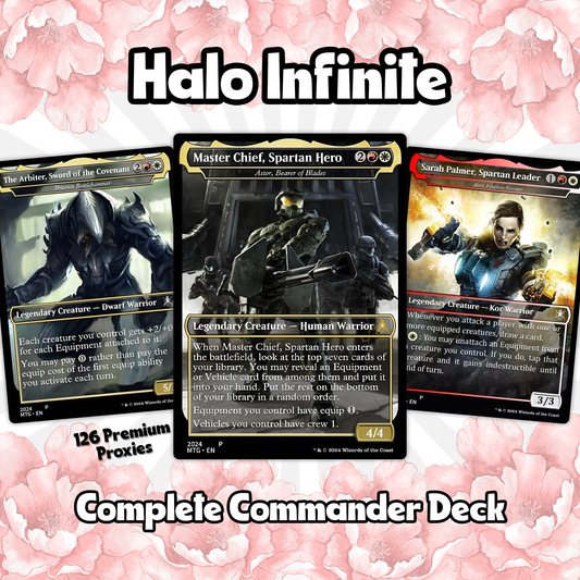 Halo Infinite Commander Deck • Halo Infinite themed Mtg Proxy Deck • H.a.l.o. A.r.m.o.r. • Mtg Deck Box •Proxy Custom Card •MTG Proxy Cards •Edh Deck