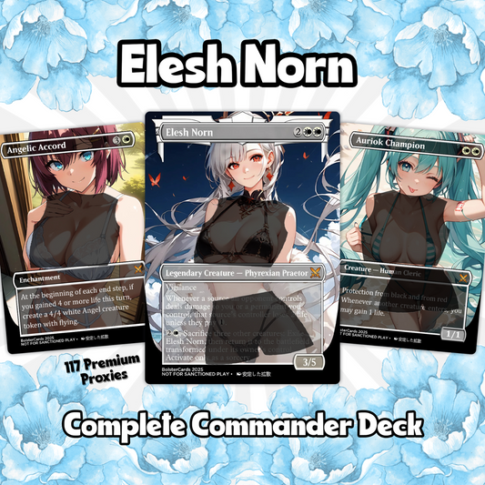 Elesh Norn Anime Style Waifu Tribal Commander Deck Special Edition Custom Proxy Deck Art For EDH High Quality Cards 108 Cards