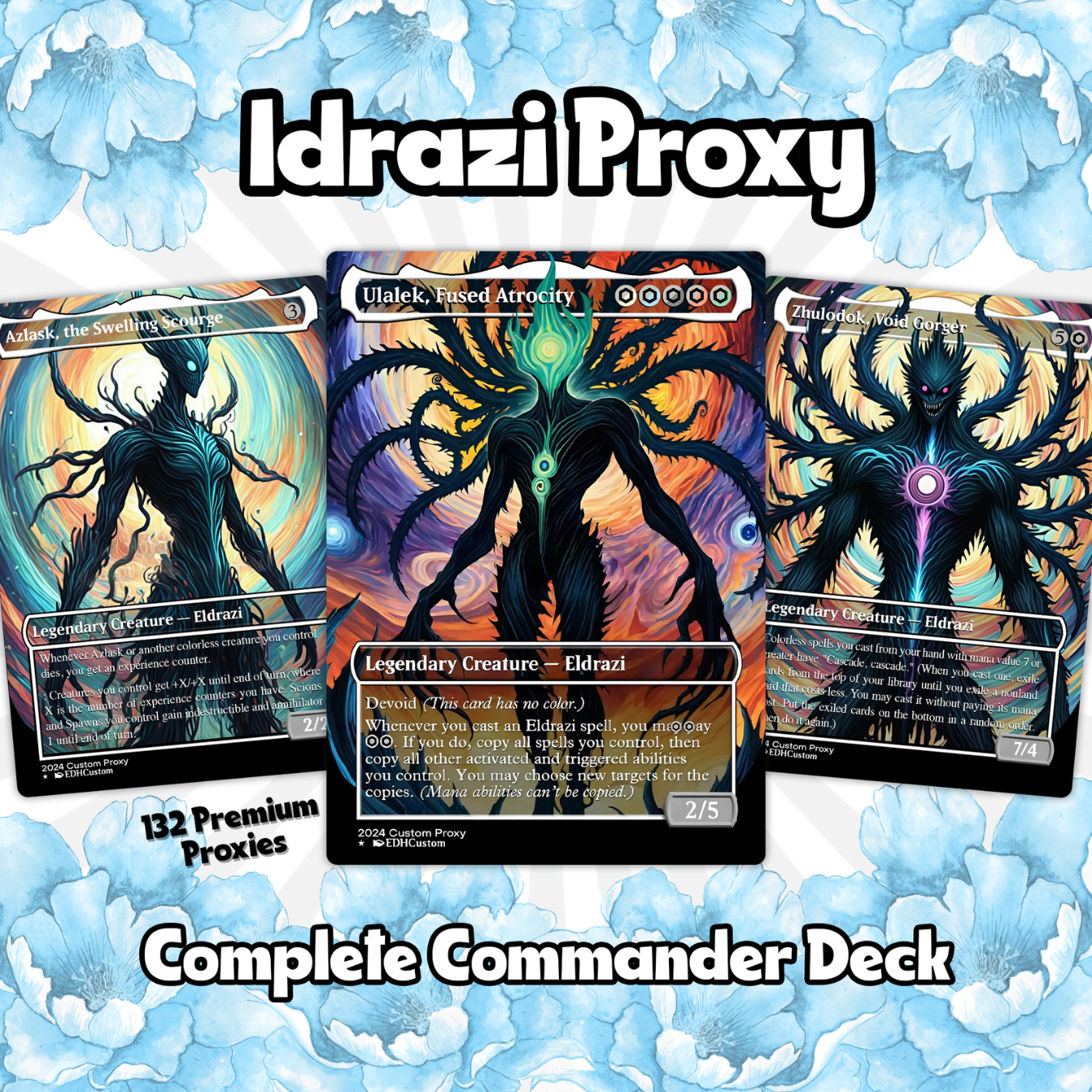 Eldrazi Proxy Deck Ulalek Abstract 100 Cards + Sideboard + Tokens | Premium Quality Custom MTG Proxies for EDH Commander