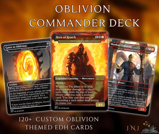 Oblivion Themed Commander Deck Proxies, Rakdos Madness, 100+ Unique Cards, Quality Custom Card Proxy Replicas for Commander EDH