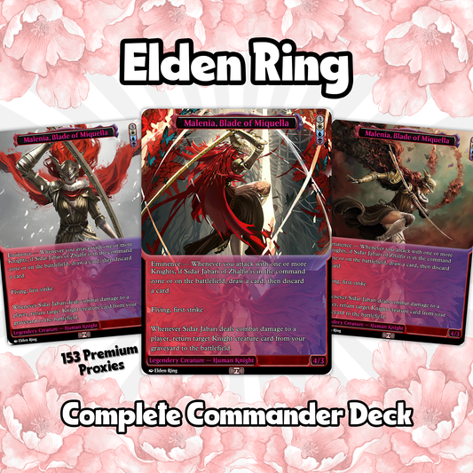 Elden Ring Commander Deck • Elden Ring  Mtg Proxy Deck • Mtg Commander Deck • Custom MTG card • Sidar Jabari of Zhalfir • Mtg Proxy Commander