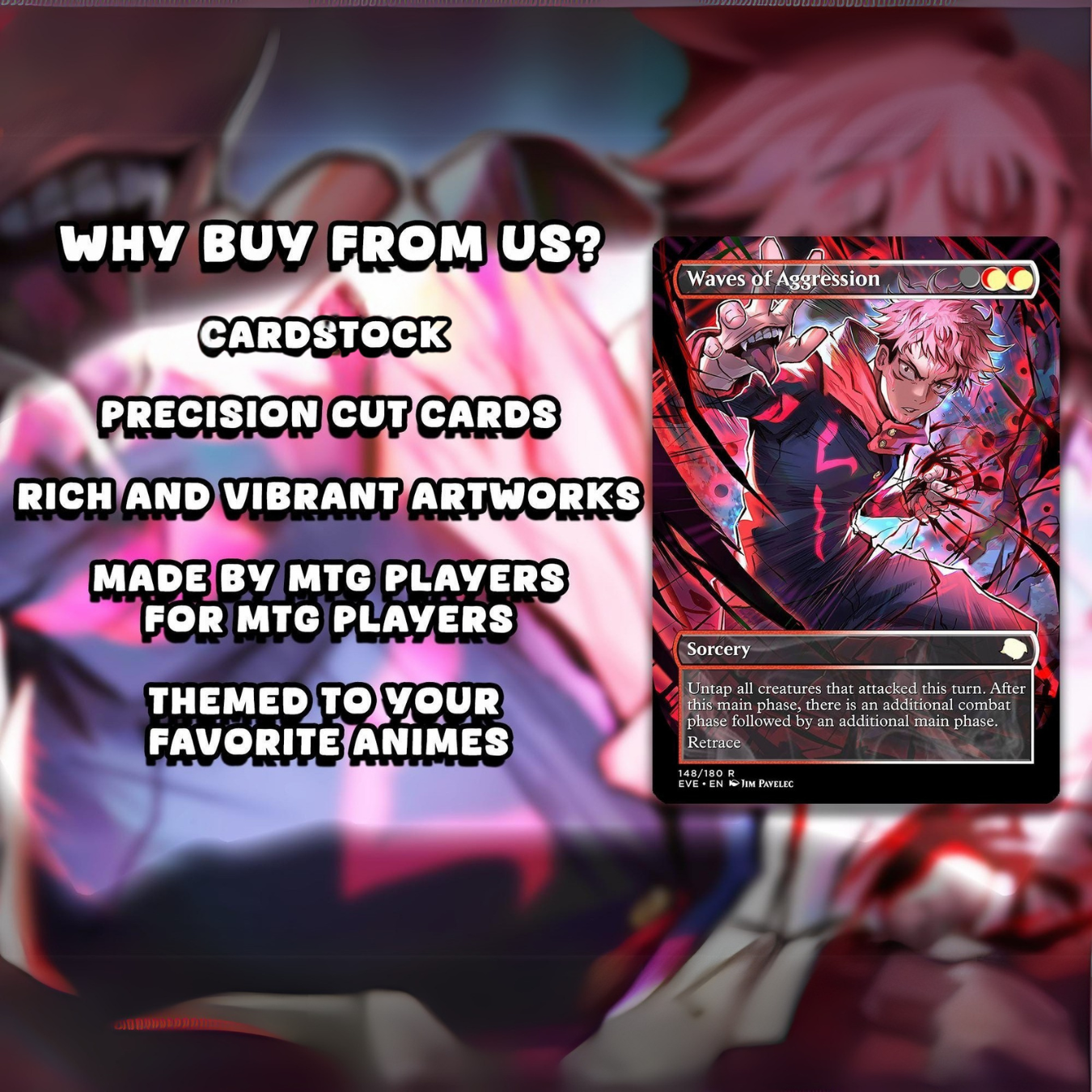 Jujutsu Kaisen EDH Commander Deck – Custom Anime-Inspired MTG Proxy Deck