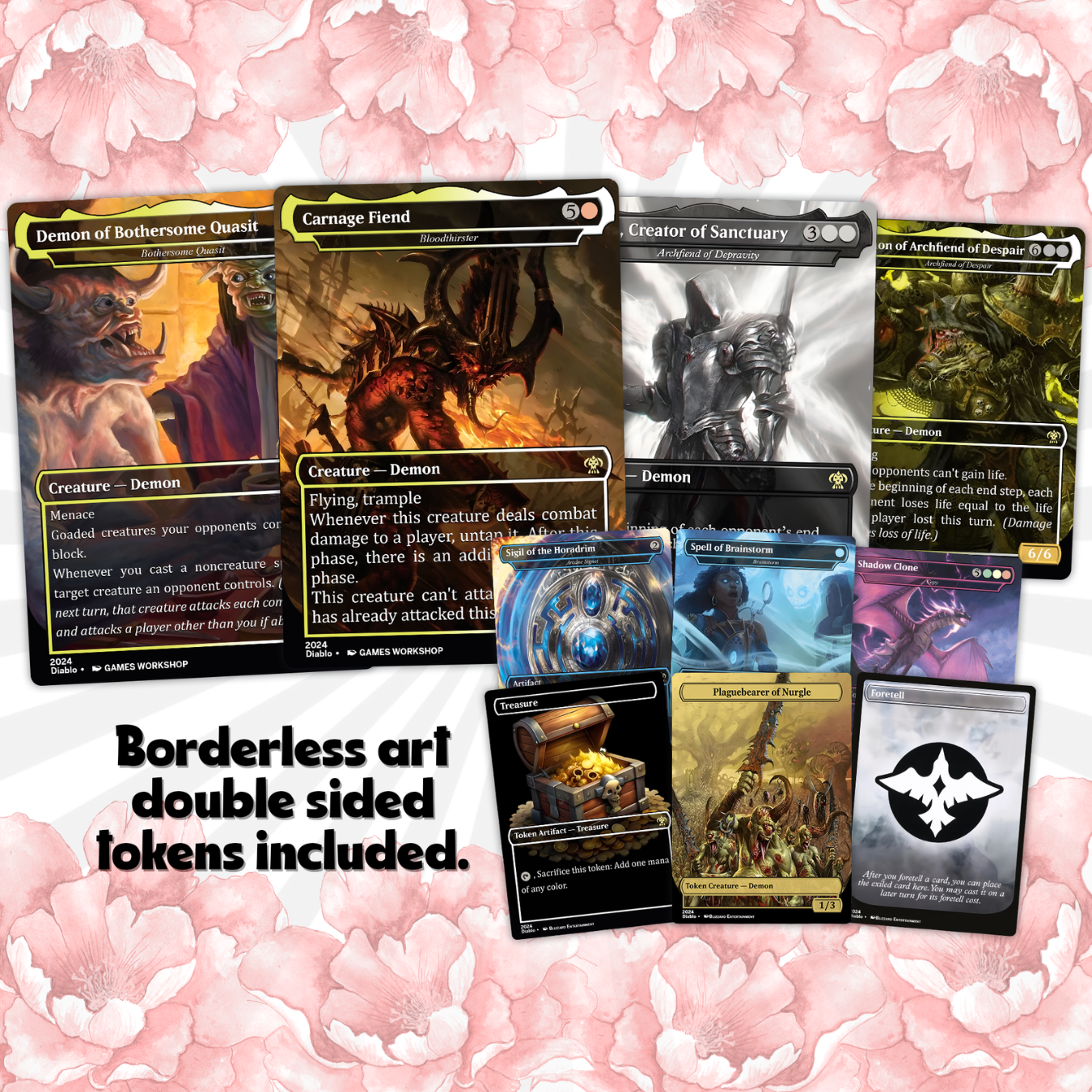 Diablo Themed Commander Deck Proxies, Demon Tribal/Reanimation, High Quality Custom Card Proxy