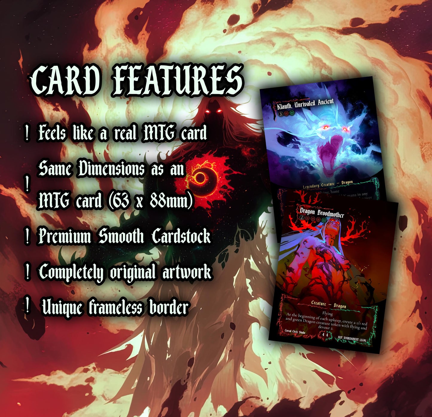 Dragon Duplication Tribal Proxy Commander Deck Custom MTG EDH Deck