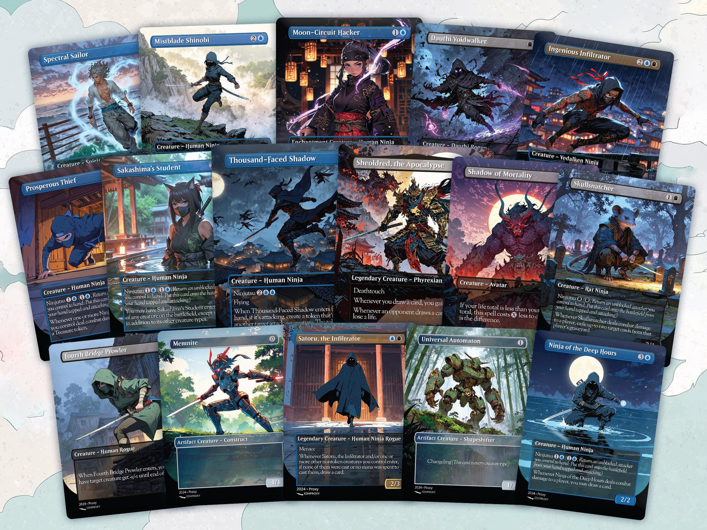 Yuriko Commander Deck Anime Style Custom MTG Cards Proxy EDH Premium High-Quality Ready to Play cEDH Beginner Friendly 100+ Cards