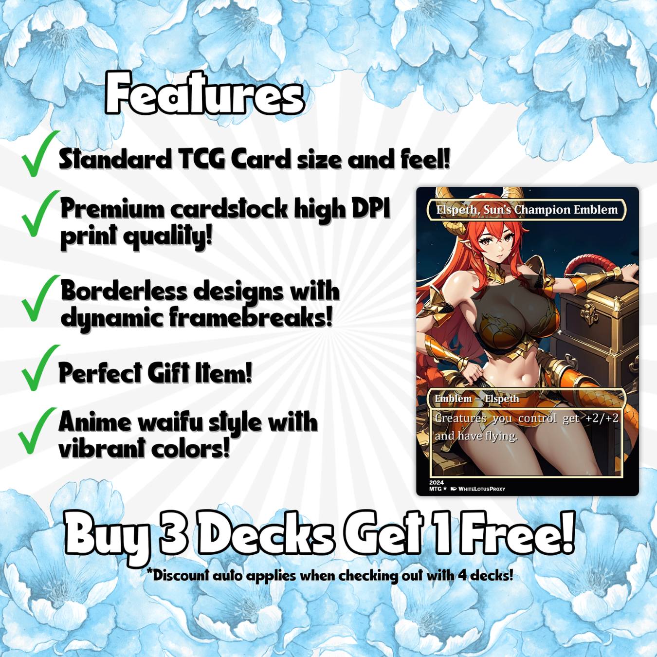 Atraxa SUPERFRIENDS Anime Waifu Proxy Commander Deck Custom Proxy EDH English High Quality Cards
