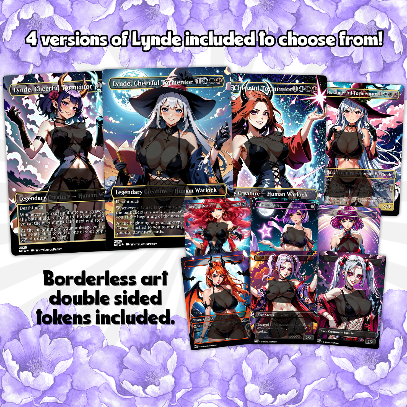 Curse Tribal Anime Waifu Ready to Play Proxy Commander Deck Custom Proxy EDH Curse Tribal English High Quality Cards
