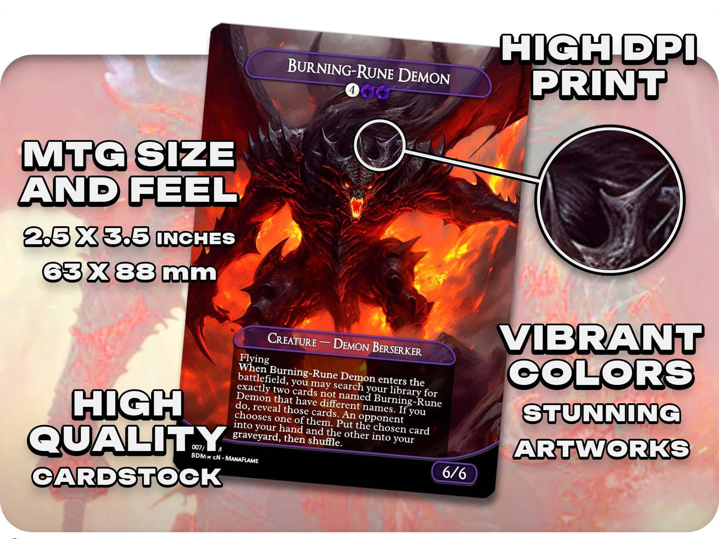 Be'lakor Demon Tribal - 100 Proxy Cards - Commander EDH Deck - High Quality Altered Cards - Full ManaFlame Deck