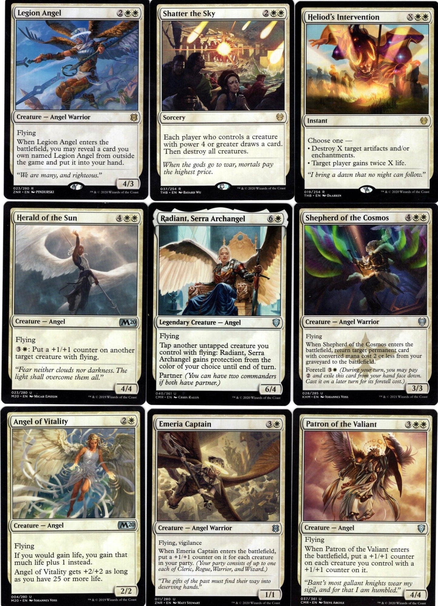 INDESTRUCTIBLE ANGELS-100 card MTG Deck-Commander-Magic the Gathering-Avacyn-Ready to Play