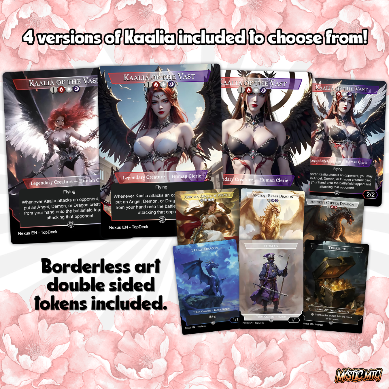 Kaalia of the Vast - Commander EDH Deck - With Tokens - MTG Full Proxy Deck, Altered Cards cEDH