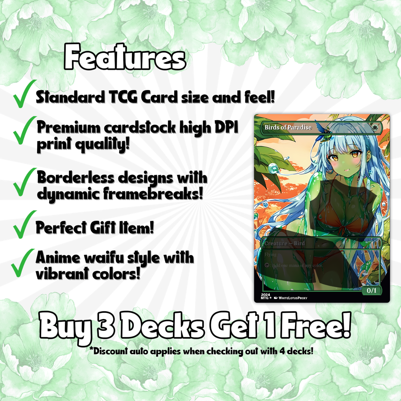 Ooze Tribal / Slime Storm Anime Style Waifu Proxy Commander Deck Special Edition Custom MTG EDH Deck English High Quality Cards