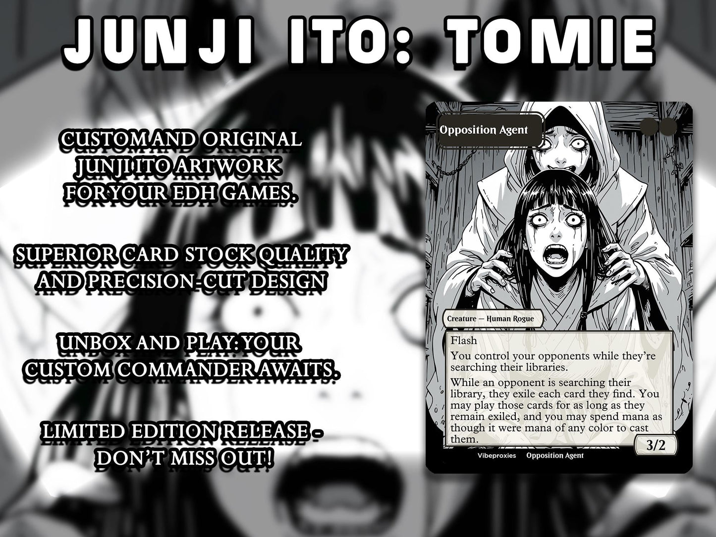 Junji Ito Deck - Tomie MTG Proxies - Commander Deck - Magic The Gathering - 100 Custom Cards Deck - CEDH