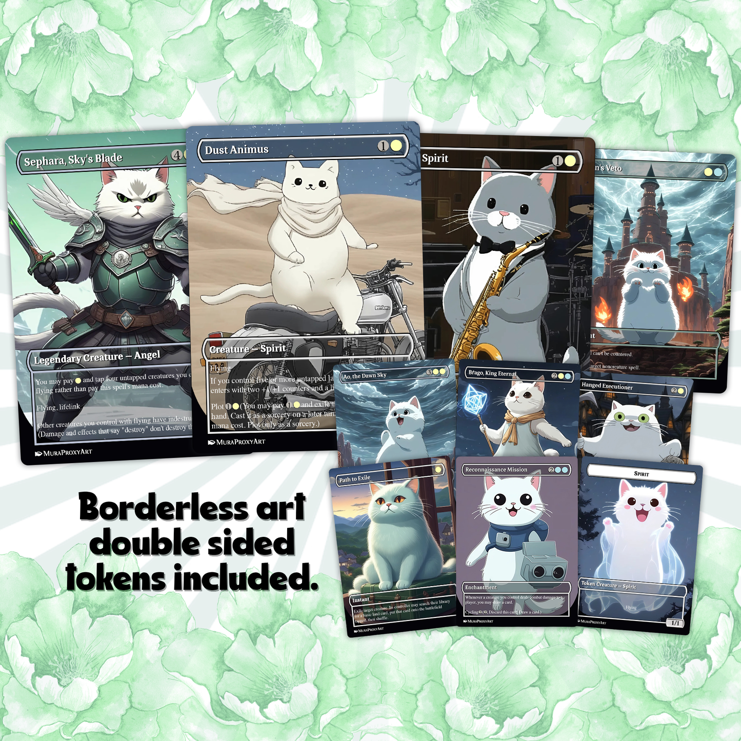 Millicent Spirit Tribal Proxy Commander Deck, 100 Cards + 6 Free Tokens | Cute Custom Full Art | MuraProxyArt