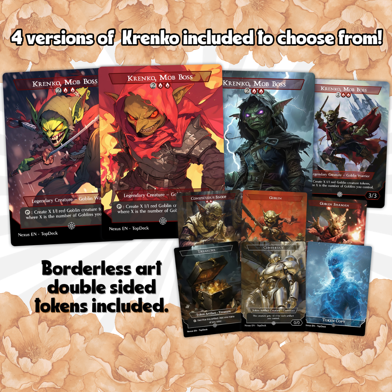 Krenko Goblin - Commander EDH Deck - With Tokens - MTG Full Proxy Deck, Altered Cards cEDH