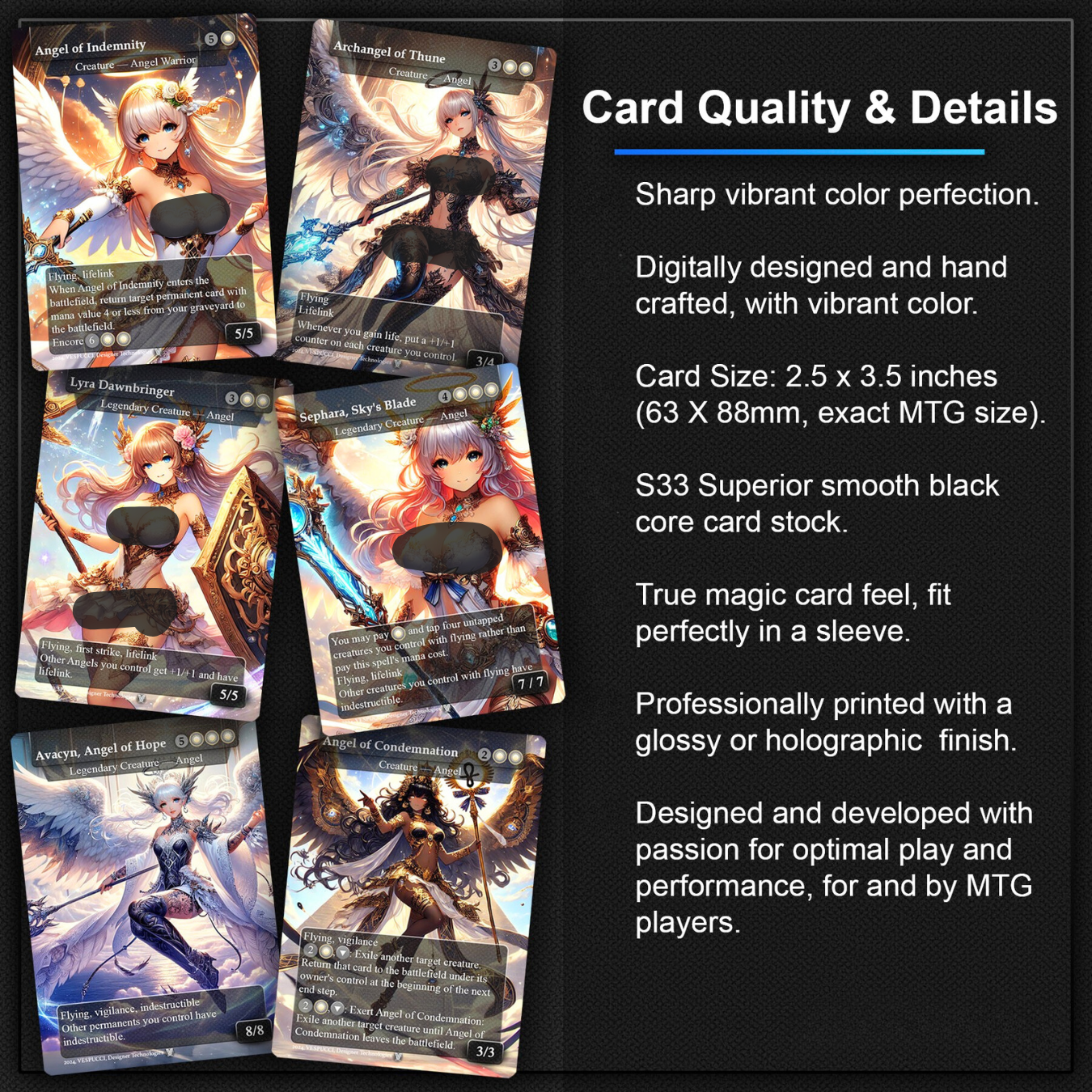Giada Angel Anime Style Waifu Tribal Commander Deck Special Edition Custom Proxy Deck Art For EDH High Quality Cards 108 Cards