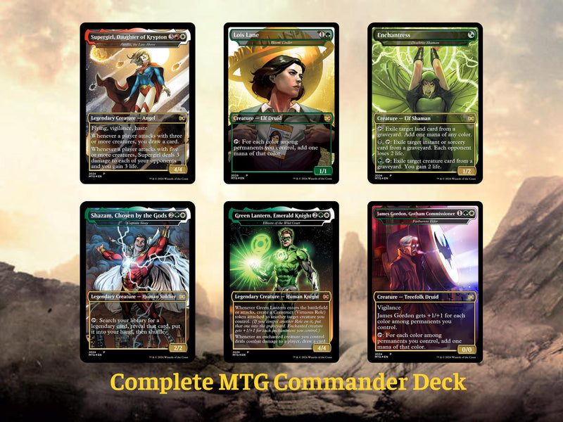 D.C Commander Deck • S.u.p.e.r.m.a.n • Forge a New Legacy in the M.T.G Multiverse! • Custom M.T.G Cards • P.r.e.m.i.u.m P.r.o.x.y Cards • Complete EDh Deck