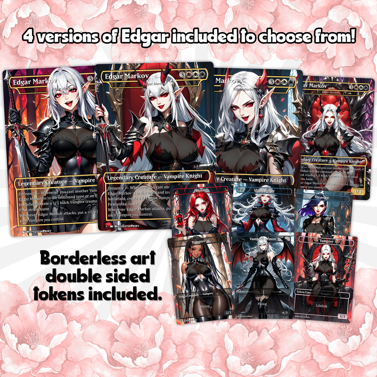 Vampire Tribal Anime Waifu Proxy Commander Deck Custom Proxy EDH High Quality Cards