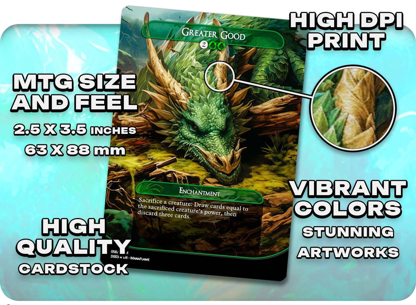 Miirym Dragon Tribal - 100 Proxy Cards - Commander EDH Deck - High Quality Altered Cards - Full ManaFlame Deck