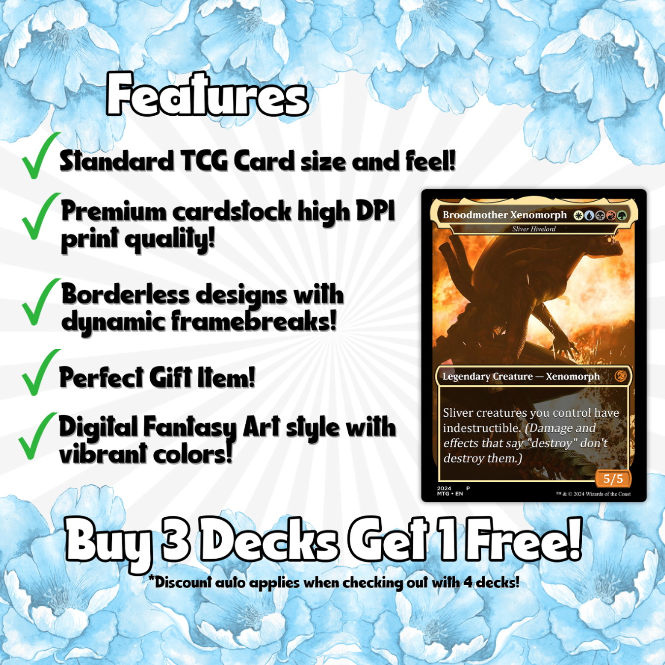 Alien Commander Deck • Alien Mtg Proxy Deck • Mtg Commander Deck • Custom MTG card • Magic The Gathering • Mtg Proxy Commander