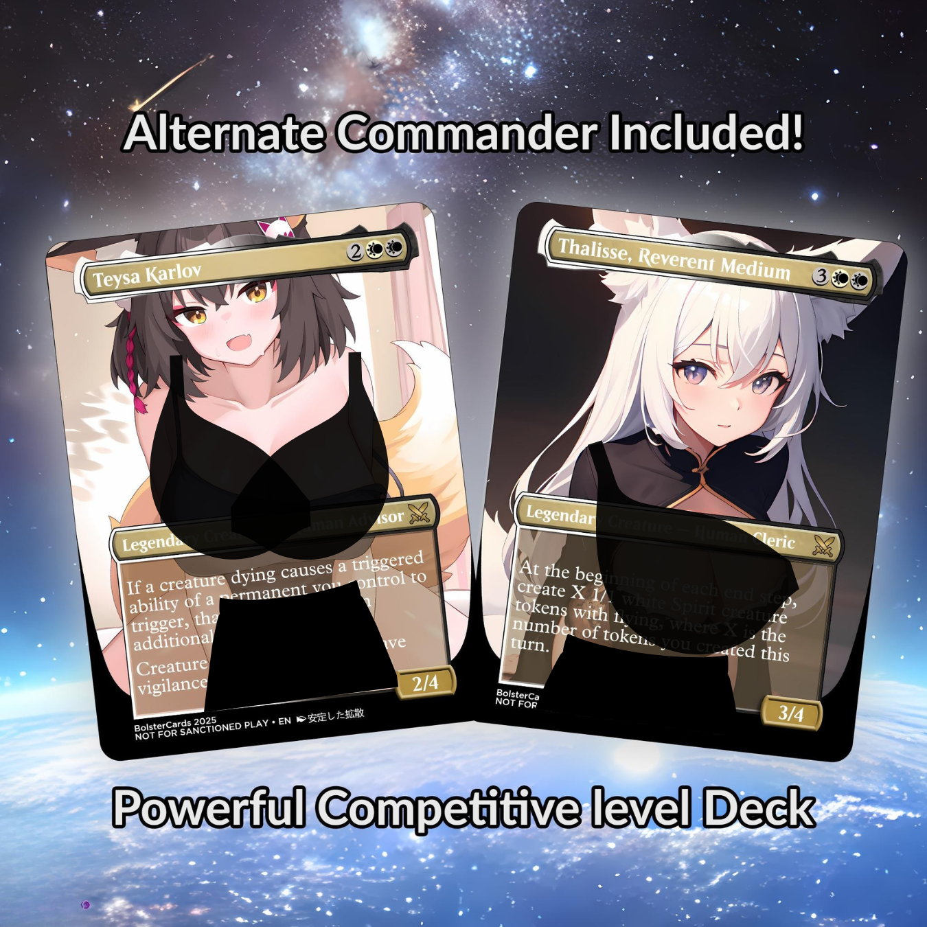 Orzhov Token Anime Style Waifu Tribal Commander Deck Special Edition Custom Proxy Deck Art For EDH High Quality Cards 108 Cards