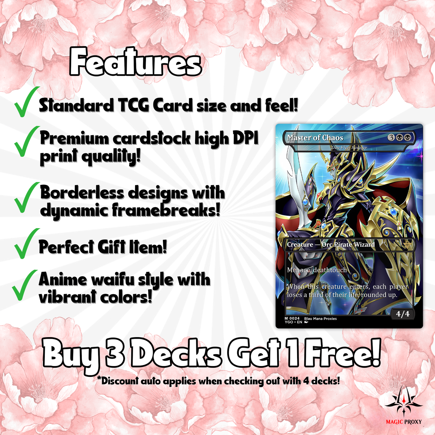 Yu-Gi-Oh MTG EDH Commander Proxy Deck - Dark Magic! - Wizards - 100 Cards, 8 Tokens - Magic - Gathering - Yugioh - Proxies - Orica