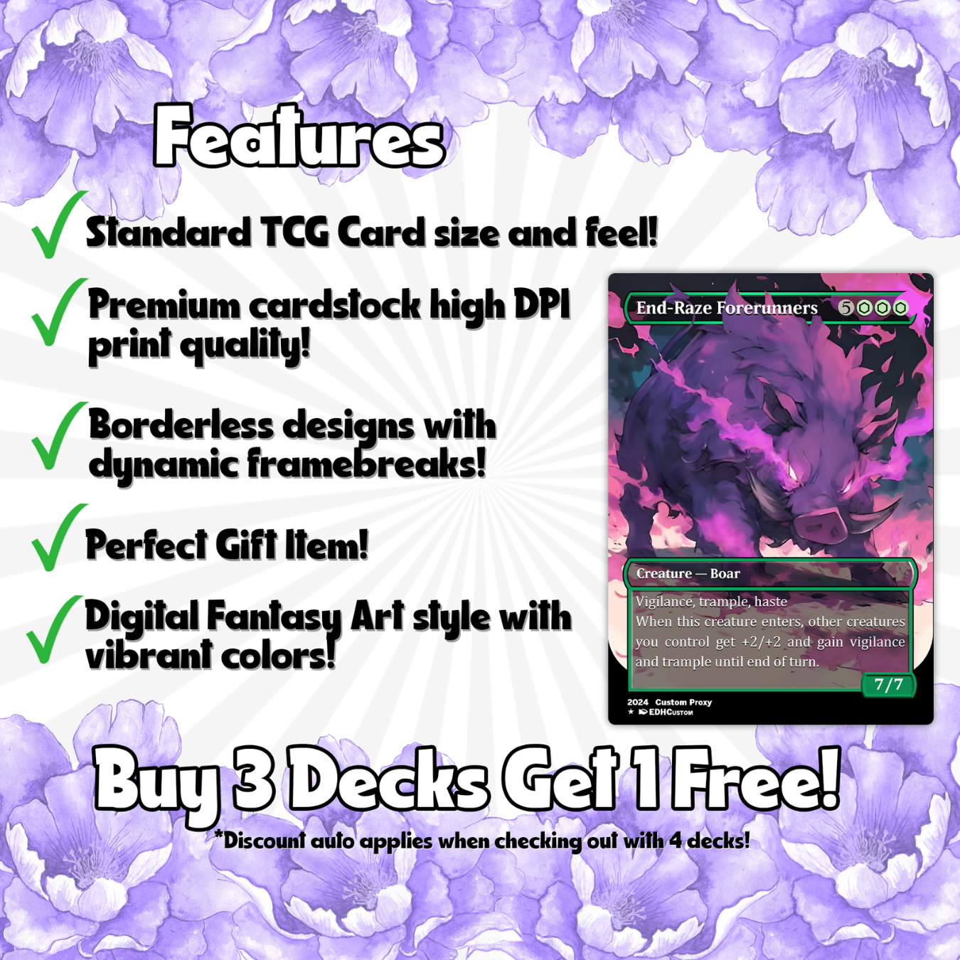 Squirrel Proxy Deck Chatterfang Combo 100 Cards + Sideboard + Tokens | Premium Quality Custom MTG Proxies for EDH Commander