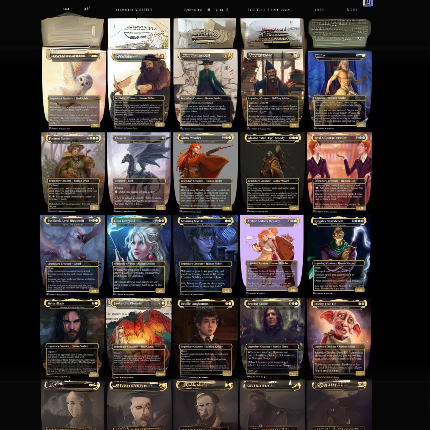 Harry Potter Dumbledore's Army MTG Commander Deck - Complete Custom EDH Deck Magic Proxy Cards Proxies Complete