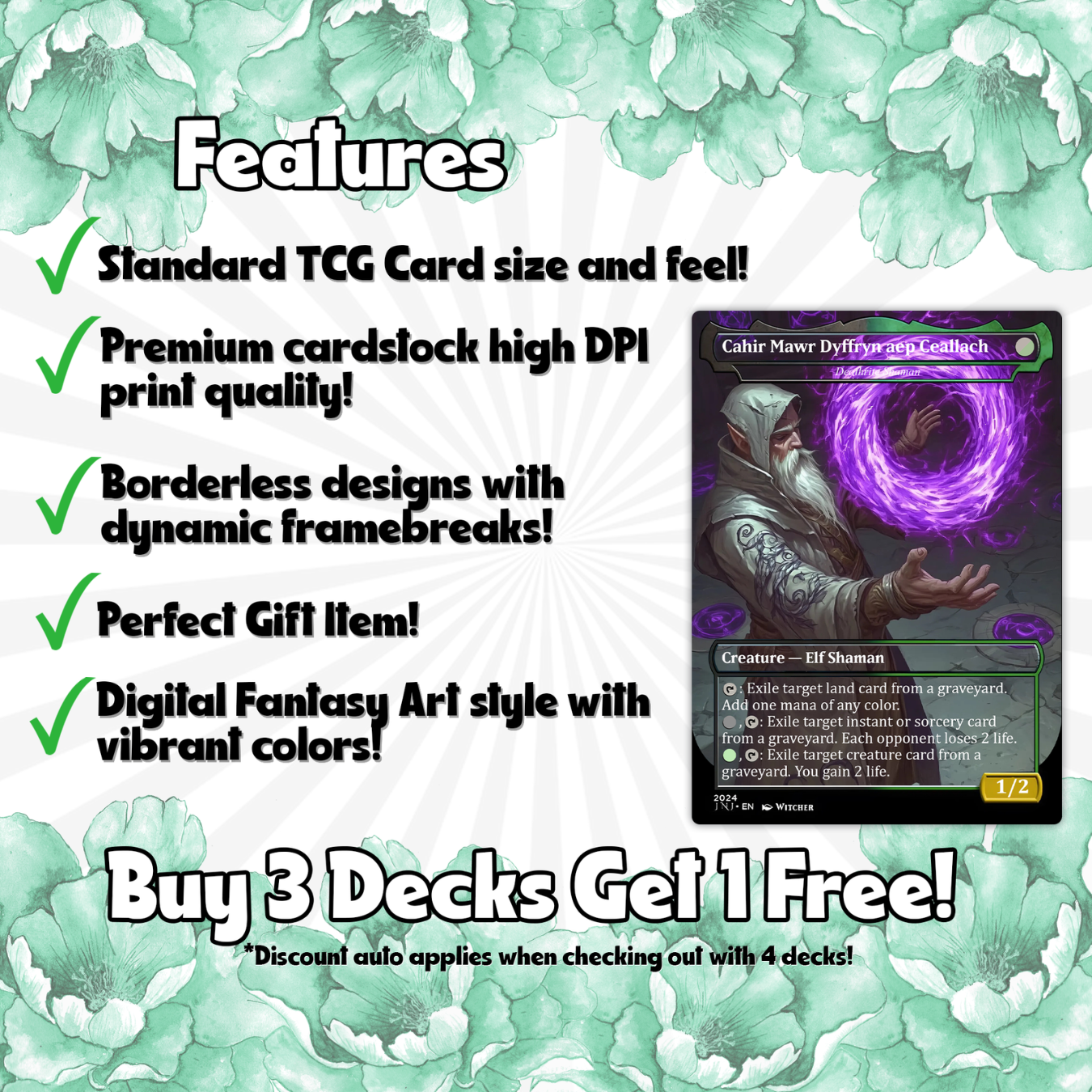 Witcher Themed Commander Deck, Golgari Control/Death Triggers, 110+ cards EDH Deck Premium Quality Proxy