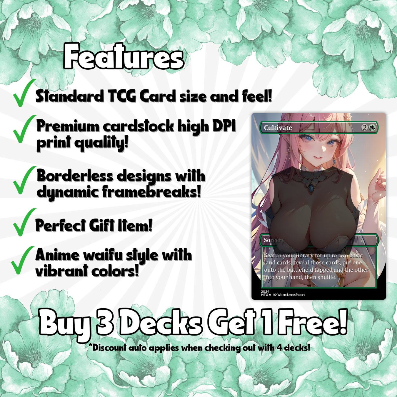 Esika God of the Tree Anime Waifu Proxy Commander Deck Custom Proxy EDH Superfriends English High Quality Cards