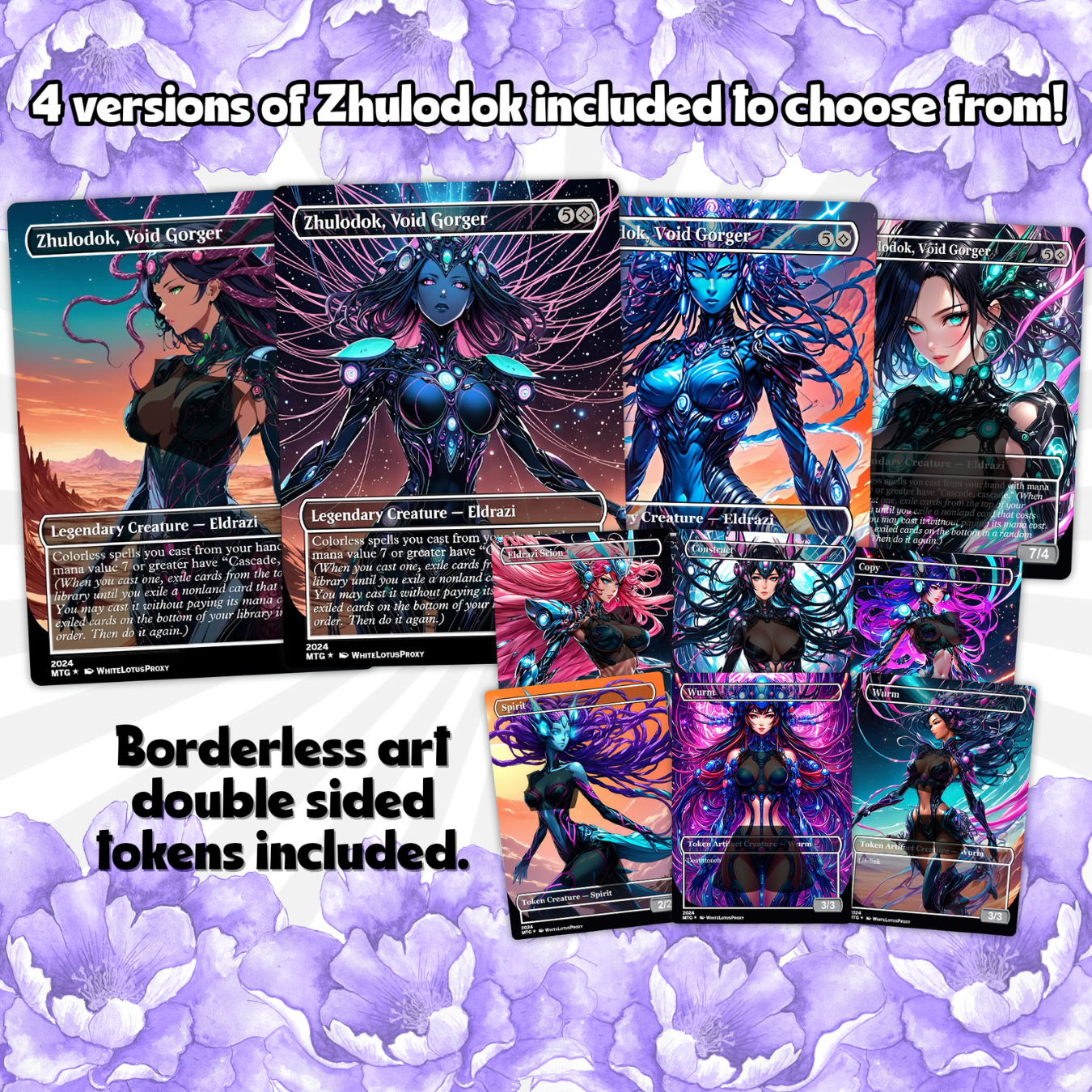 Zhulodok Eldrazi Anime Waifu Proxy Commander Deck Special Edition Custom EDH Deck English High Quality Cards