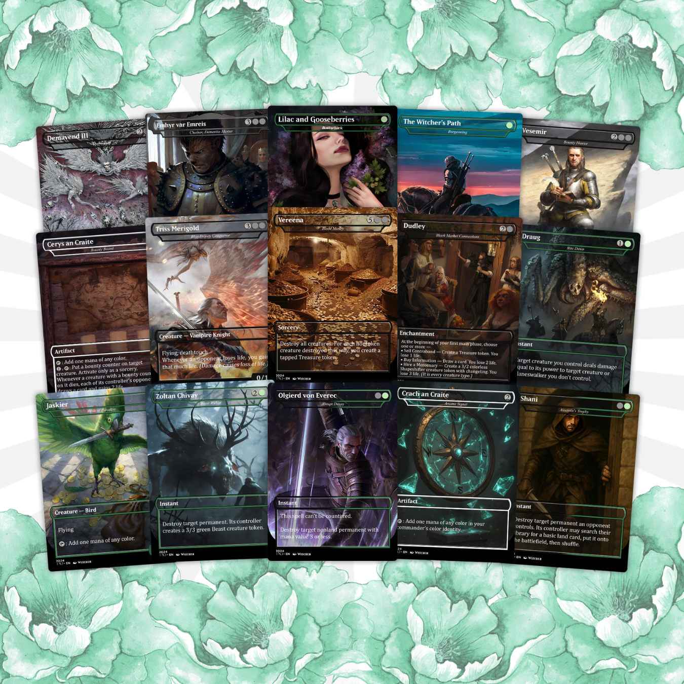 Witcher Themed Commander Deck, Golgari Control/Death Triggers, 110+ cards EDH Deck Premium Quality Proxy
