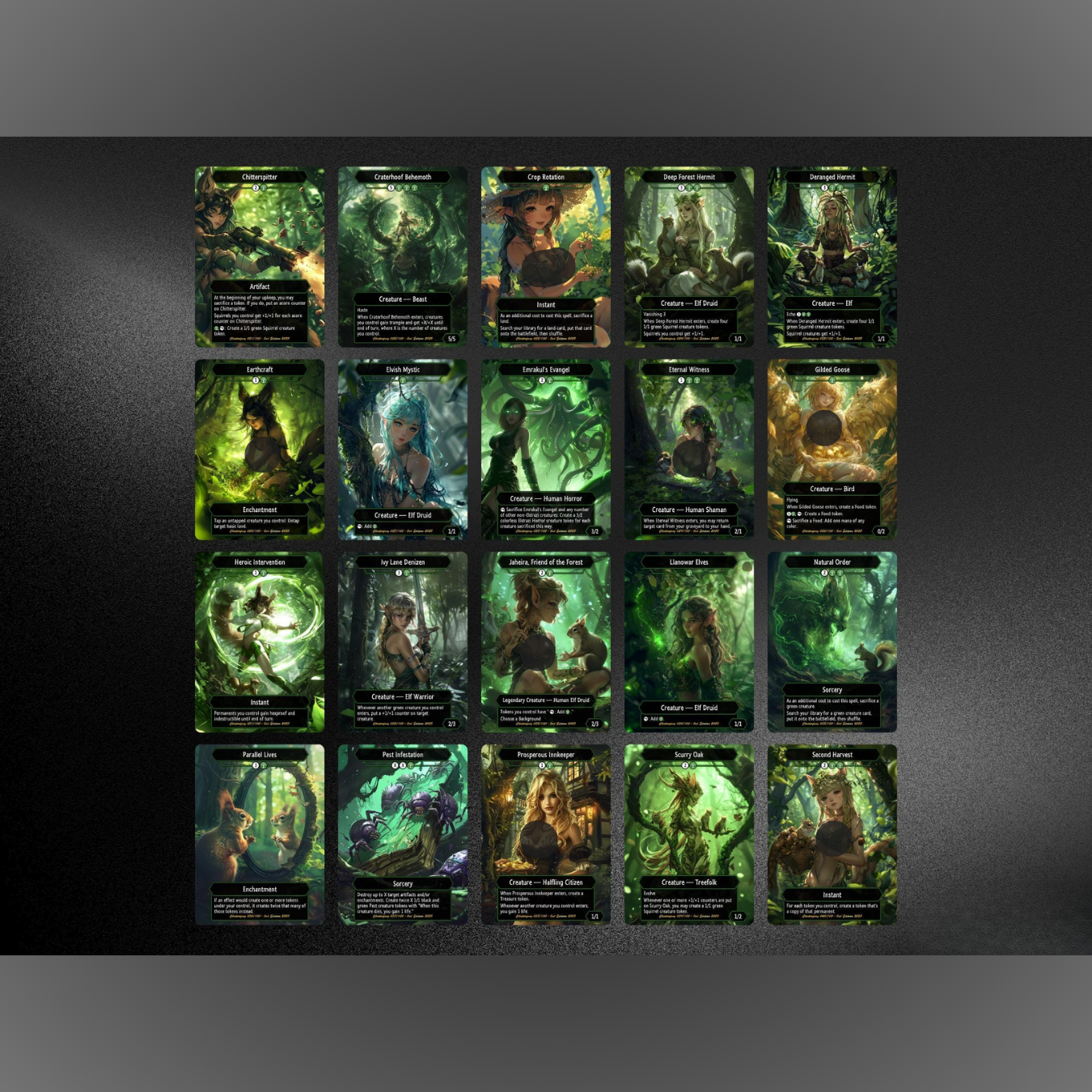 Chatterfang Commander Squirrel Deck – Custom Cards for Casual Play
