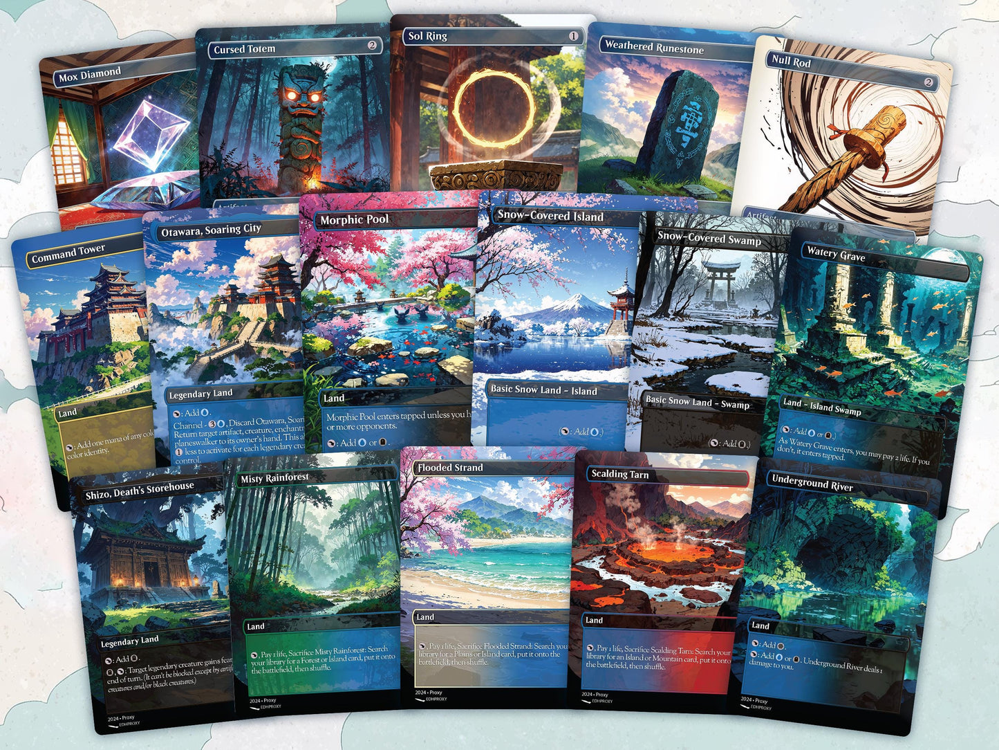 Yuriko Commander Deck Anime Style Custom MTG Cards Proxy EDH Premium High-Quality Ready to Play cEDH Beginner Friendly 100+ Cards