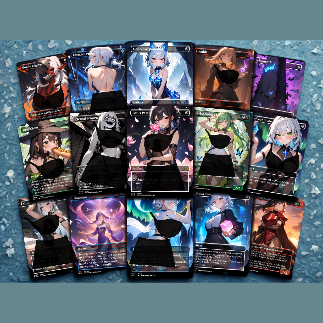 Flubs Commander Deck Flubs, the Fool CEDH Custom MTG Cards, Proxy Cards, Complete EDH Deck, Premium Quality