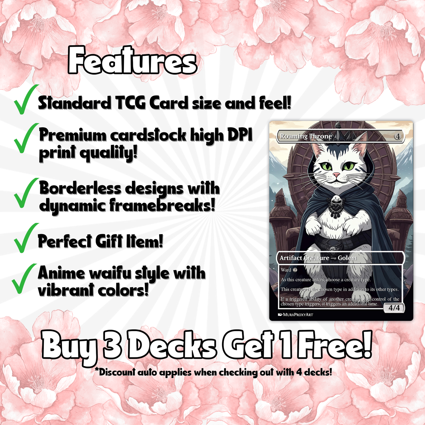 Ulalek Catdrazi Meme Eldrazi Proxy Commander Deck, 100 Cards + 5 Free Tokens | Cute Custom Full Art | MuraProxyArt