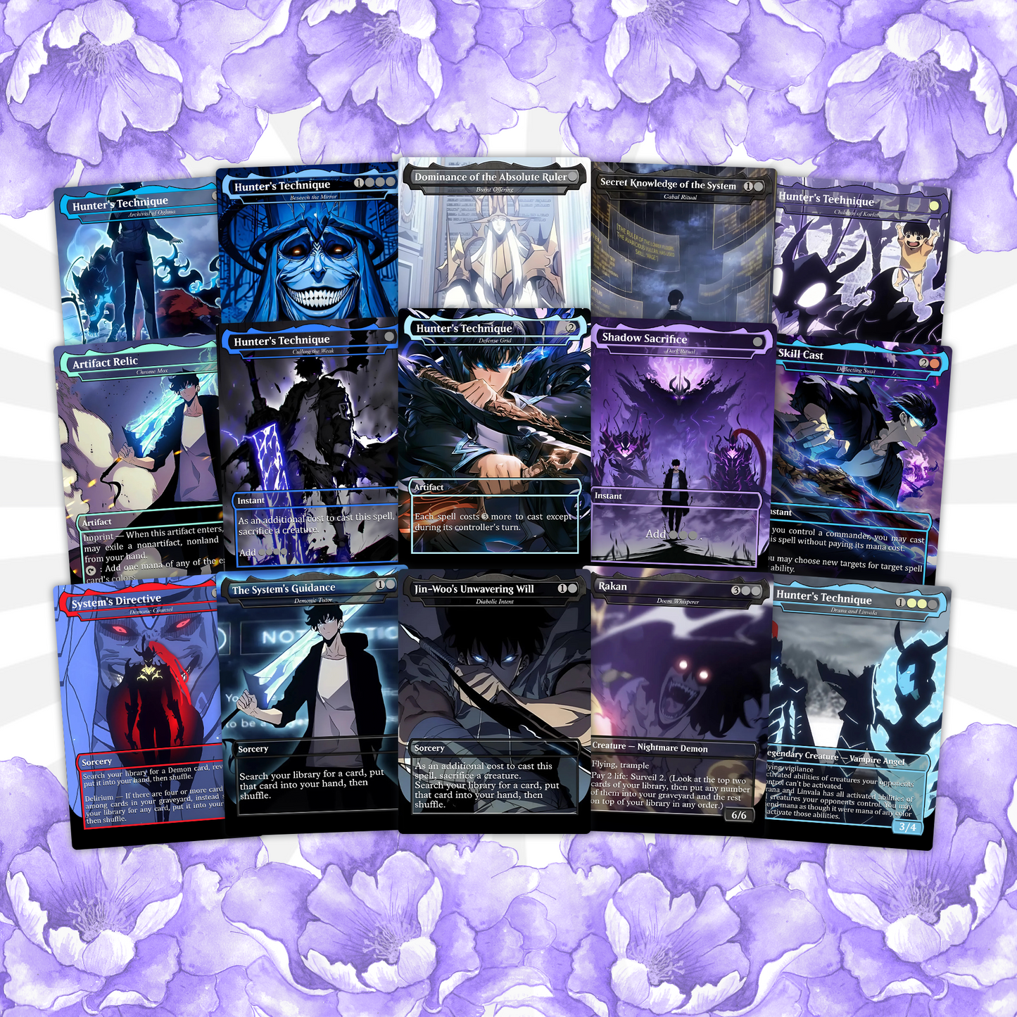 Solo Leveling Commander Deck • Solo Leveling Proxy Card • Custom Mtg Proxies • Mtg Proxy • Mtg Deck Box