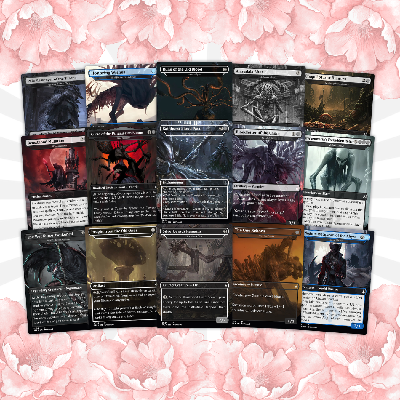 Bloodborne Themed Commander Deck Proxies, Aristocrat/Artifact Combo, 120+ Unique Cards, Quality Custom Card Proxy Replicas for Commander EDH