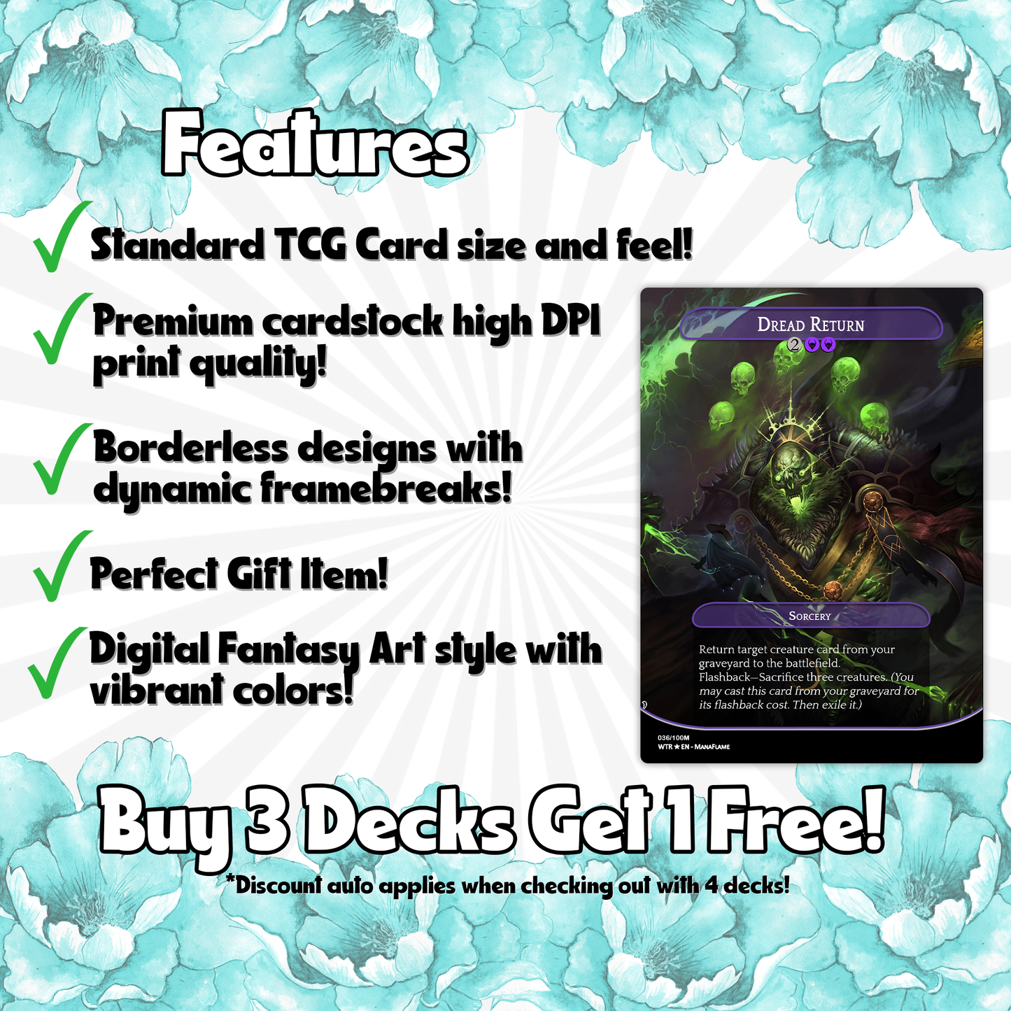 Wilhelt Zombie Tribal - 100 Proxy Cards - Commander EDH Deck - High Quality Altered Cards - Full ManaFlame Deck
