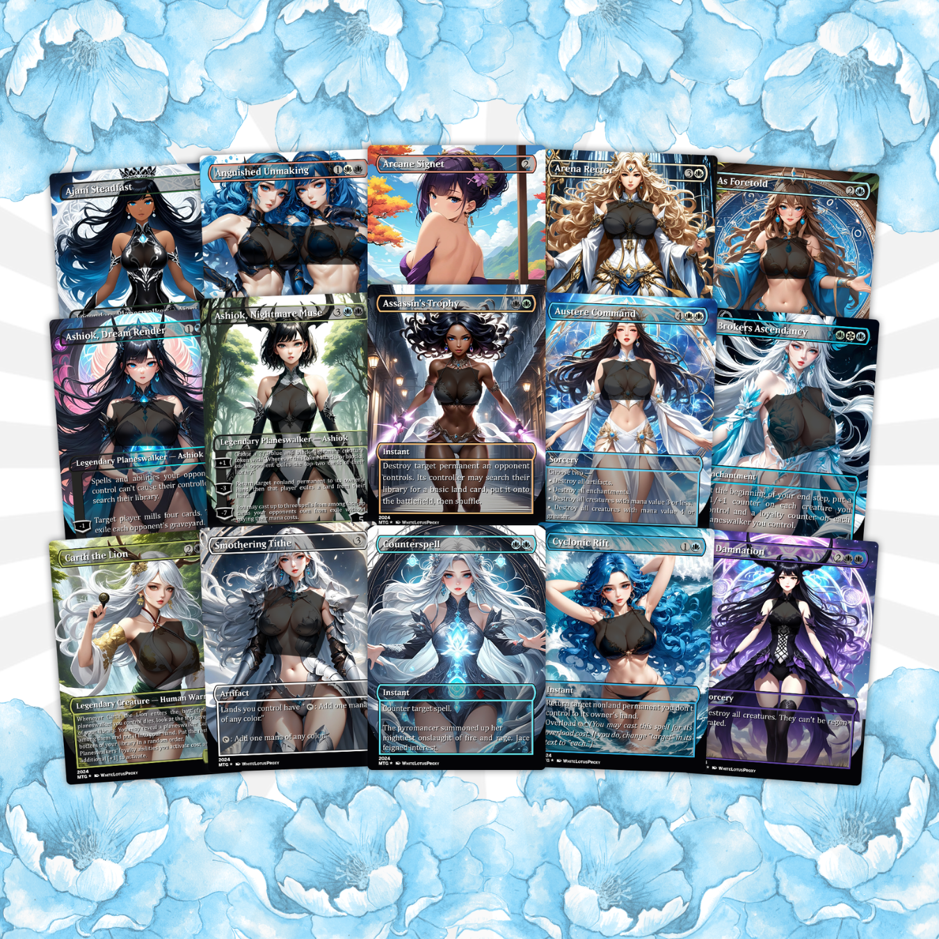 Atraxa SUPERFRIENDS Anime Waifu Proxy Commander Deck Custom Proxy EDH English High Quality Cards
