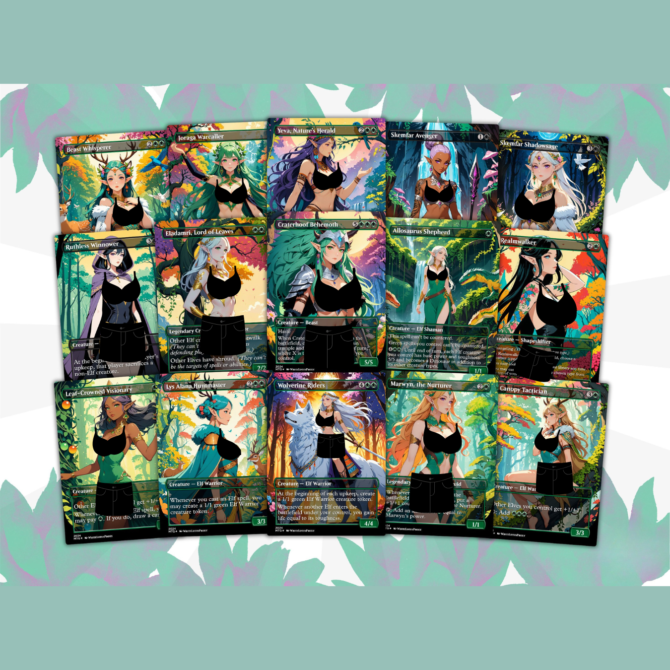 Lathril Blade of the Elves Anime Waifu Ready to Play Proxy Commander Deck Custom Proxy EDH Elf Tribal Elves High Quality Cards