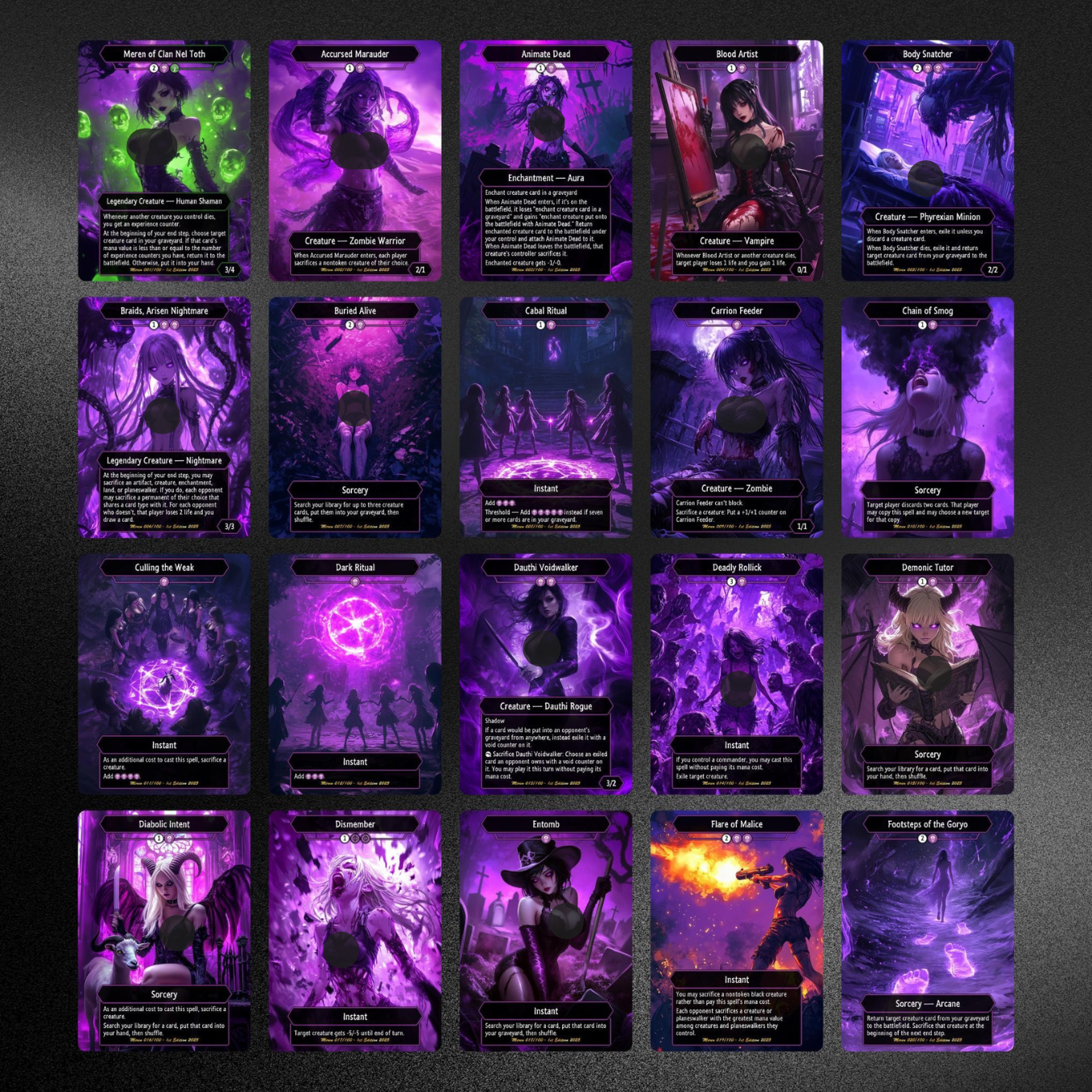Meren Commander Graveyard Deck – Custom Cards for Casual Play